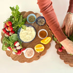 Scalloped Cutting Board Charger, Round, 15 in. 2