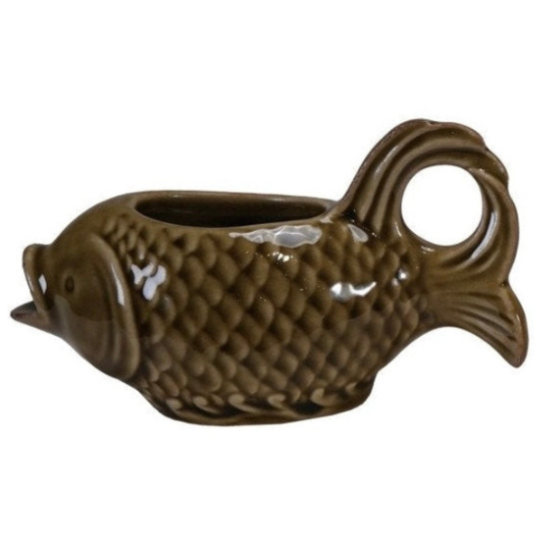 Fish Shaped Creamer, Brown, 2 oz