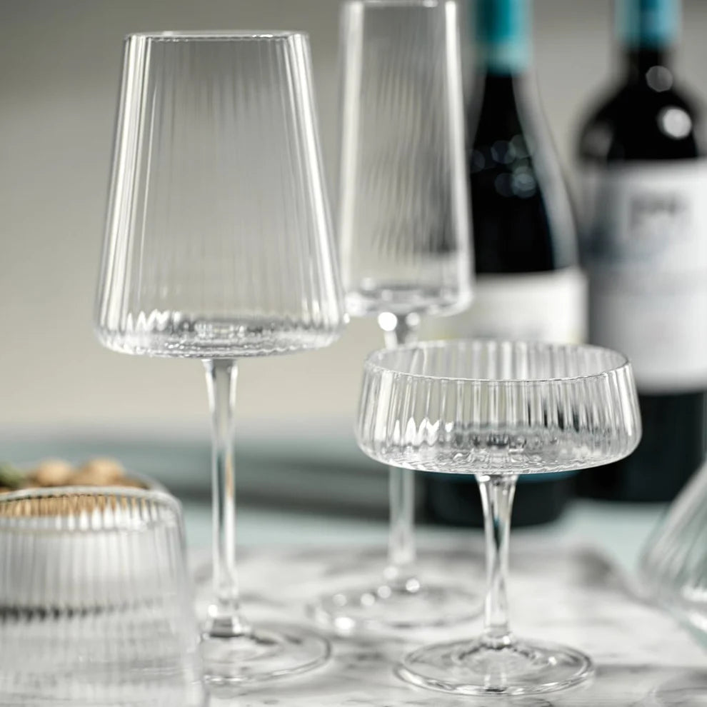 Bandol Fluted Textured Wine Glass, 9.5 in.