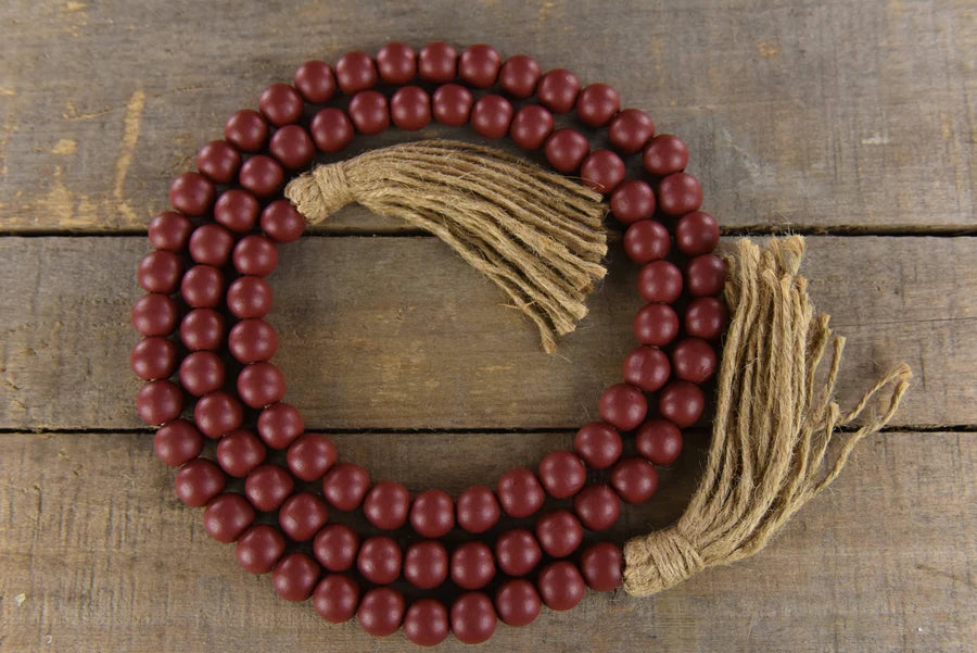 Cranberry Beaded Garland, 59 in.