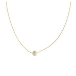 Solitaire Freshwater Pearl Necklace, Gold, 15 in. 1