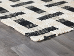 Preston Rug, 2 X 3, Ivory and Black 2