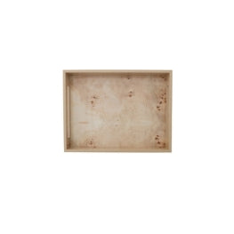 Wood Veneer Tray, Small, 16 X 12 in. displayed as a simple, natural wood tray perfect for kitchen or dining decor and entertaining, from Knotty and Board, independent retail with curated gifts.