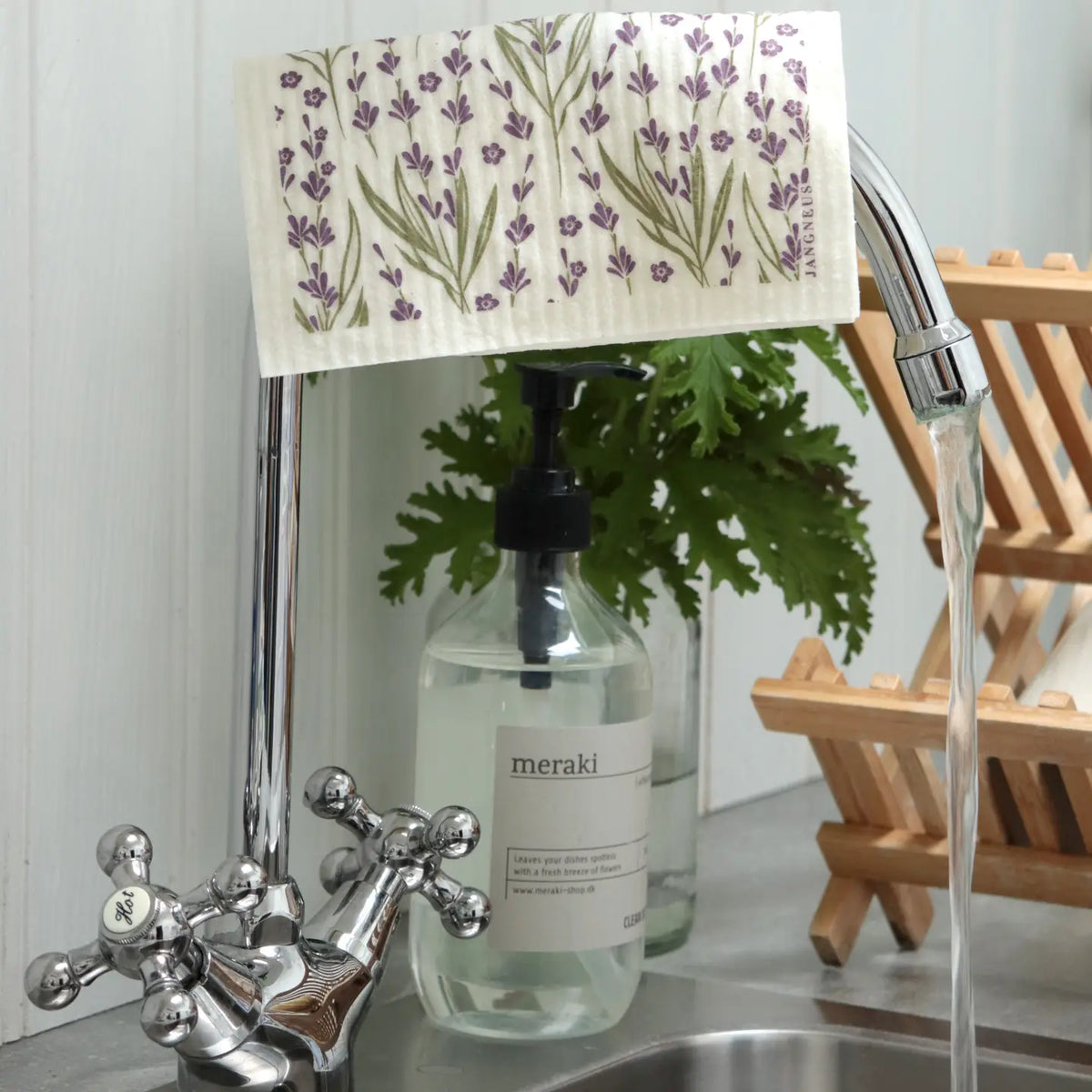 Swedish Dishcloth, Lavender Green