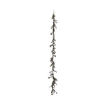 Tinsel Garland w/ Ball Ornaments, Antique Silver, 72