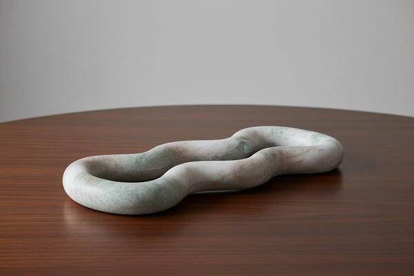 Marble Organic Shaped Trivet, Green Melange, 5 X 4.75 in.