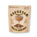 Noble Mick's Frozen Cocktails, Espresso Martini pouch with vintage-style illustration of an espresso martini glass and coffee beans, perfect for gifts and entertaining from Knotty and Board. 1