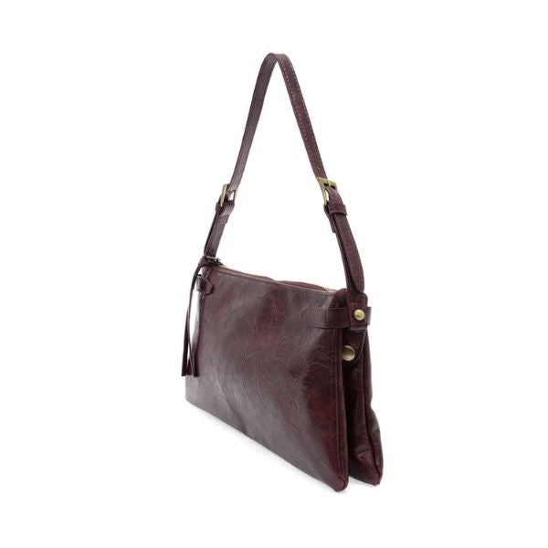 Eve Trapeze Shoulder Bag, Wine