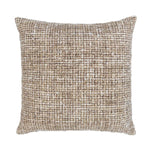 Porter Pillow, Natural and Ivory, 24 X 24 in. with a textured woven fabric perfect for adding cozy and stylish decor to any living space, available from Knotty and Board. 1