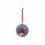 Handmade Decoupage Ball Ornament, Fox, 4