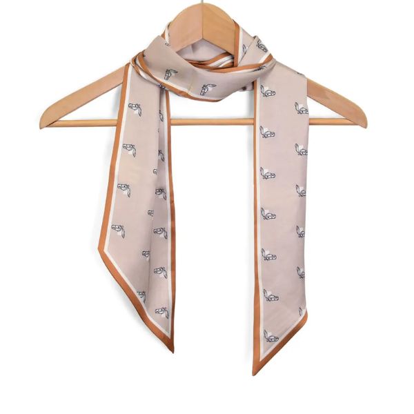 Horse Double Sided Scarf, Neutral, 145 X 13 in.