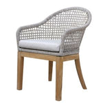 Nautical Rope & Teak Dining Chair with Sunbrella Fabric, 34.5 in. 1