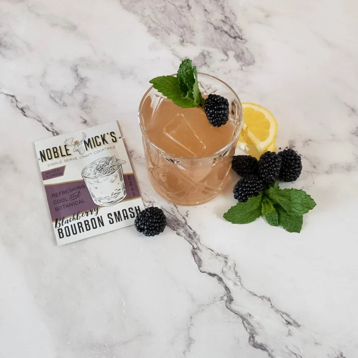 Noble Mick's Single Serve Craft Cocktail, Blackberry Bourbon Smash