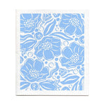 Swedish Dishcloth, Botanical Design, Flora Blue 1