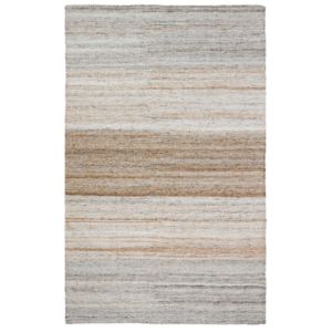 Indoor/Outdoor Plateau Rug, 2 X 3, Sand Multi, featuring subtle striped tones of beige, tan, and gray, perfect for adding warm, versatile decor to any kitchen or dining space.