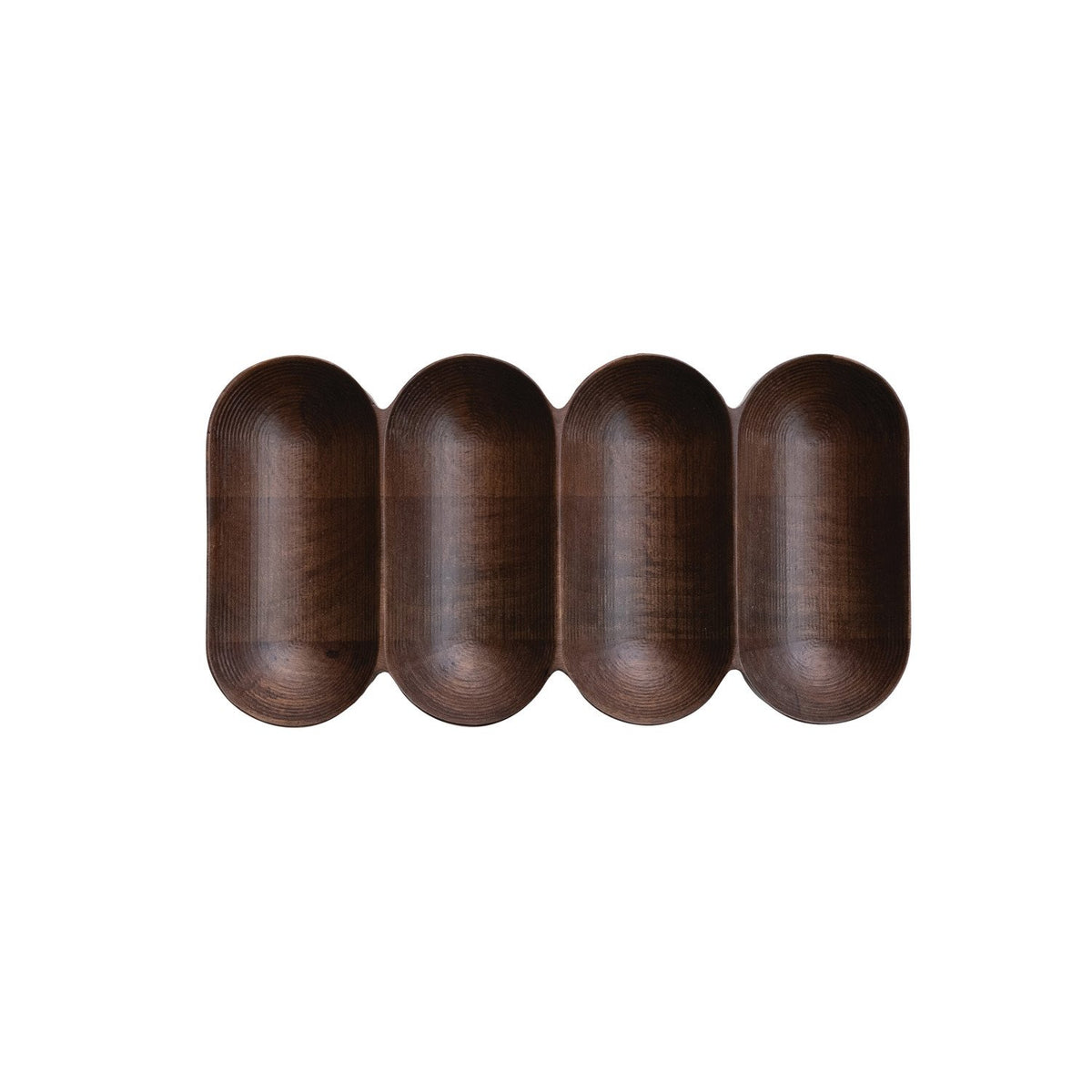 Mango Wood Serving Dish with 4 Sections, 13