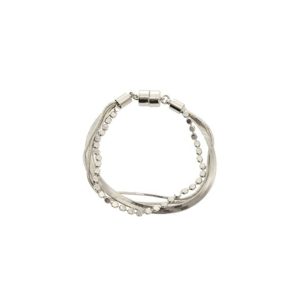 Multi Chain Bracelet, Silver