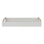 Wooden Tray with Metal Handles, White, 20