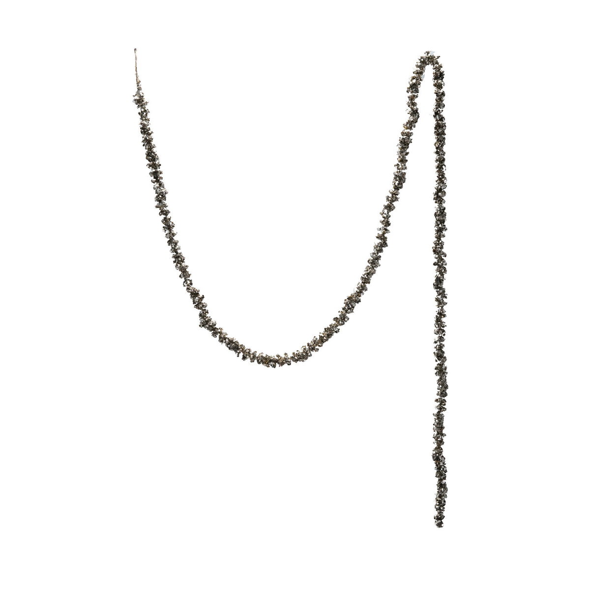 Foam Ball Garland with Glitter, Champagne, 72