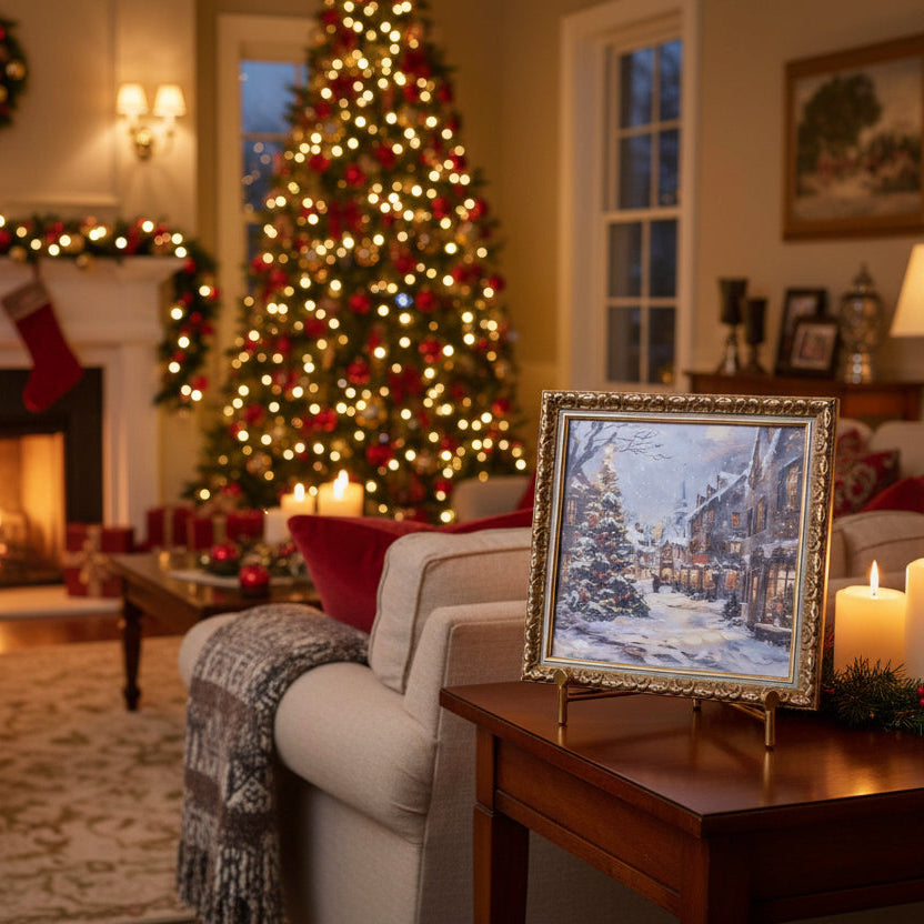 Christmas Town Frame, 10 X 10 in.