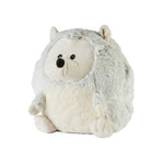Supersized Hand Warmie, Hedgehog plush toy in soft gray and cream colors, perfect cozy decor and gift from Knotty and Board for every room’s comfort and warmth. 1