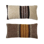 Sherpa Lumbar Pillow with Stripes, Assorted, 19.5 X 10 in. 1