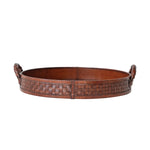 Woven Leather Tray, 16