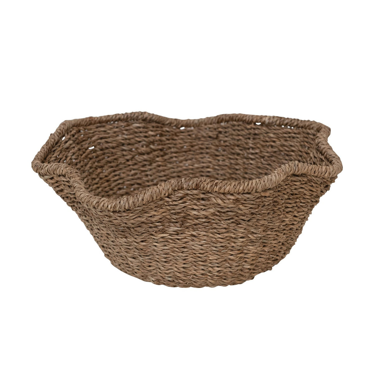Woven Bankuan & Rattan Ruffled Bowl, 15