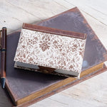 Brown Fleur Canvas Leather Journal 5.5