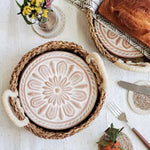 Handmade Bread Warmer & Wicker Basket, Vintage Flower, 11 in. 2