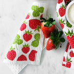 Swedish Dishcloth, Strawberries, Red 2