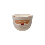 Stoneware Santa Head Shaped Mixing Bowl w/ Red Rim, 6 X 4