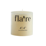 Cream-colored Unscented Pillar Candle, 4x4