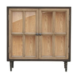 Camden Accent Cabinet, Espresso with Natural Doors, 34 x 16 x 25 in. 1