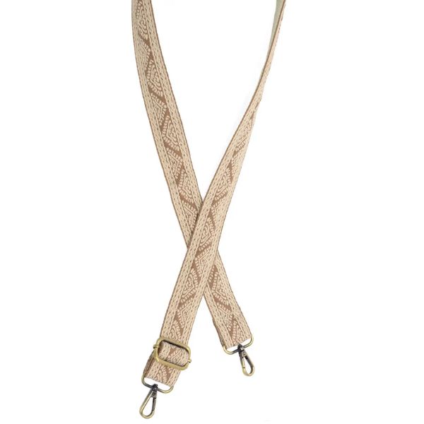 Geo Pyramid Guitar Strap, Tan