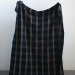 Woven Cotton Blend Throw with Fringe, Black & Tan, 60 X 50 in. 2