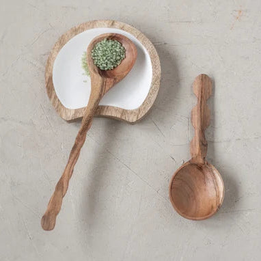 Asymmetrical Hand-Carved Acacia Wood Spoon 7