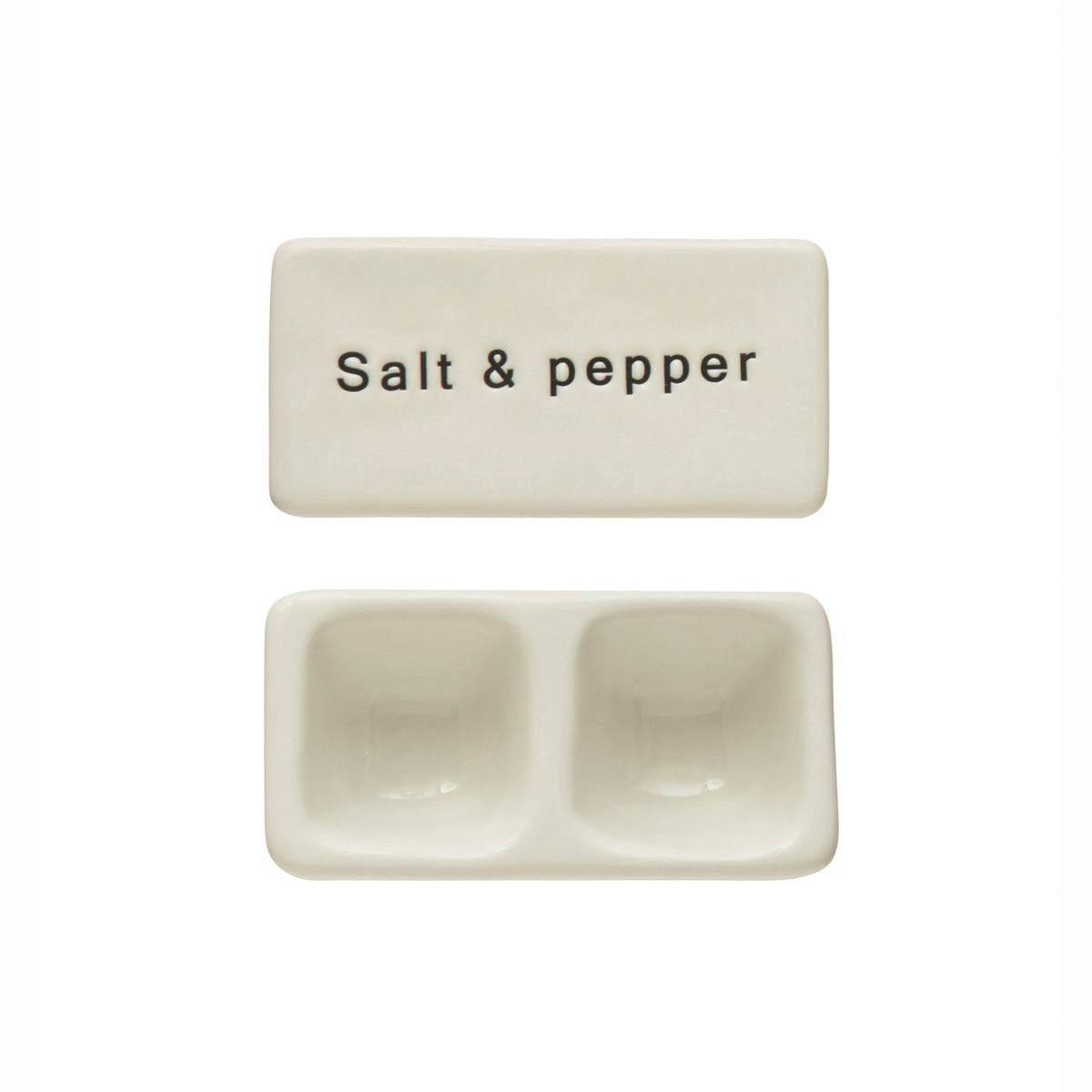 Salt & Pepper Pinch Pot with Lid, 4 X 2 in.