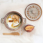 Round Stoneware Brie Baker w/ Bamboo Spreader, 9.25 in. 2