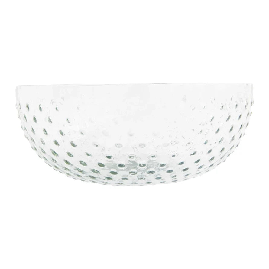 Recycled Glass Hobnail Serving Bowl, 4.5 Quart