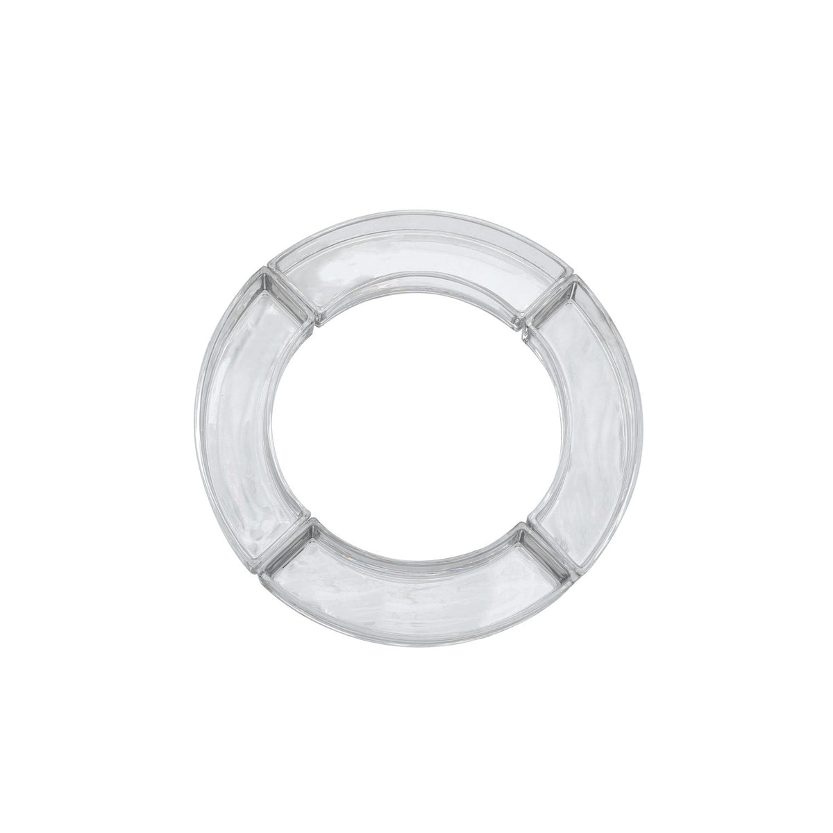 Curved Appetizer Dish, Clear, Single