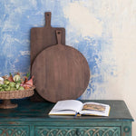 Mango Wood Cutting Board with Handle, Walnut Finish, 24 X 9.25 in. 2