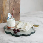 Pressed Glass Scalloped Cheese/Serving Board, 10.25 in. 2