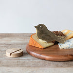 Bird Shaped Cheese Knife with Mango Wood Stand 2