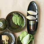 Stoneware Tray, Green, 16.5 X 5.75 in. 2