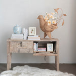 Reclaimed Wood Console Table with 2 Doors, 54 X 16 X 34 2