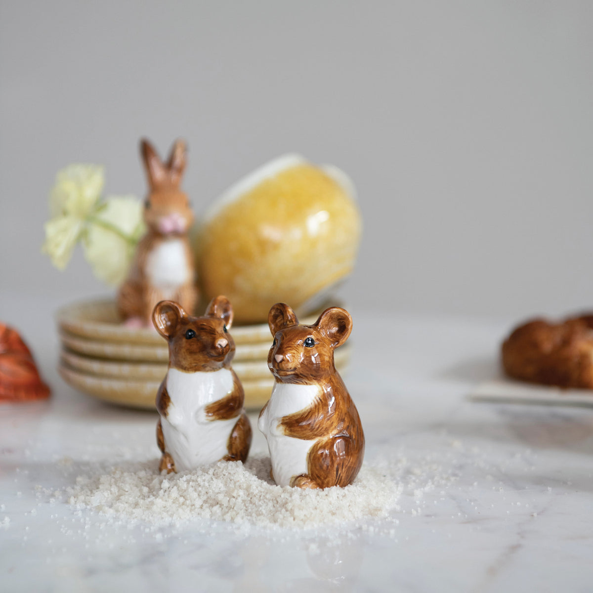 Mouse Salt & Pepper Shakers, Set of 2, 3.25-Inch