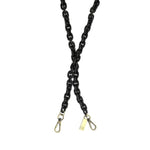 Cable Chain Strap, Matte Black with gold-tone clasps, stylish and versatile accessory from Knotty and Board, perfect for adding unique decor and gift appeal. 1