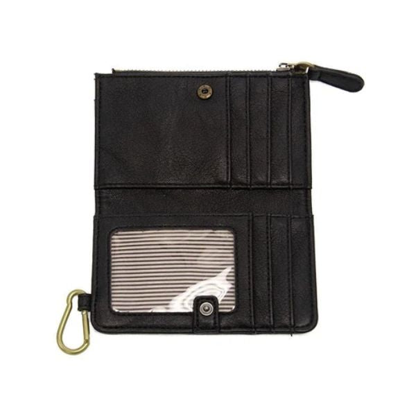 Bobbie Bifold with Carabiner, Black
