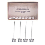 Vintage Cheese Picks with Mouse, Boxed Set of 8, featuring whimsical mouse-shaped cheese servers perfect for entertaining, kitchen gifts, and decor by Knotty and Board. Every Room Needs A Little Knotty and Board. 4